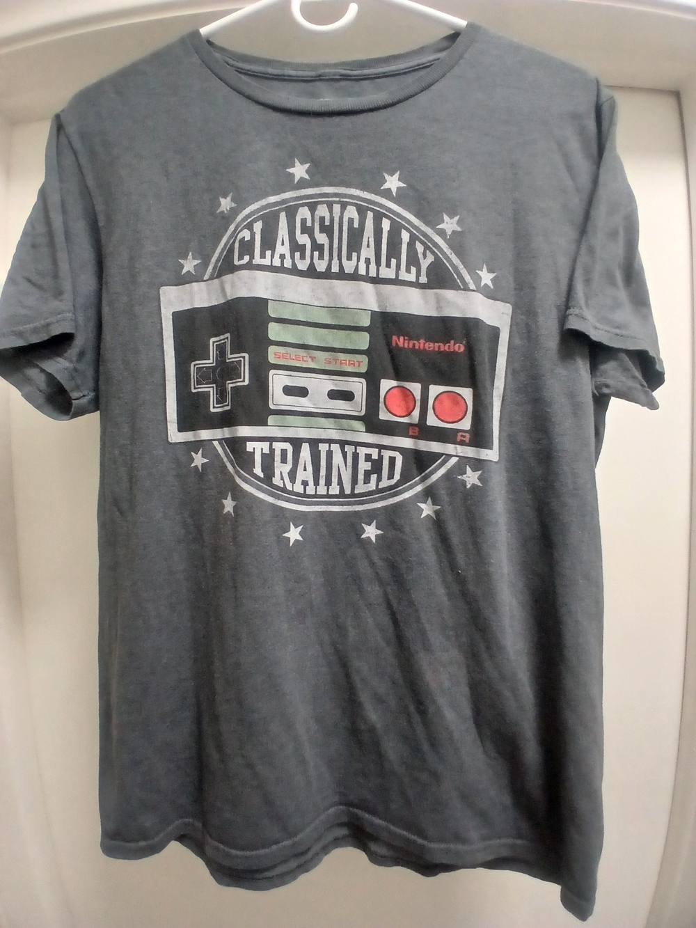 Nintendo Gray Graphic Tee with White Print